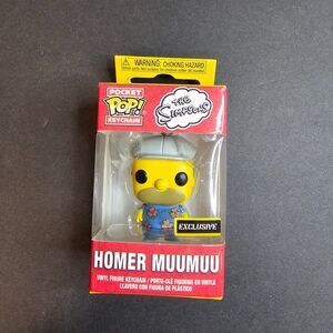 NIB Homer Simpson Muumuu Funko Pocket Pop Vinyl Figure Keychain